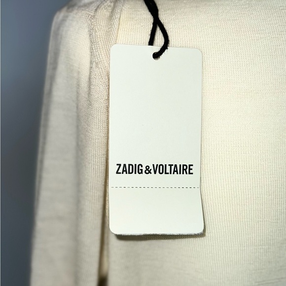 Zadig & Voltaire Women’s Distressed Miss Camo Skull Strass Sweater Size Medium - Picture 9 of 15